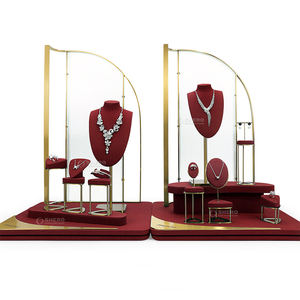 Présentoir de bijoux en métal de vitrine de bijoux de couleurs multiples de haute qualité - Product Image 1