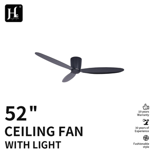 52-inch flush-mounted <b>ceiling</b> <b>fan</b> <b>with</b> European-style electrical design, no light strip, and <b>remote</b> control - Product Image 2