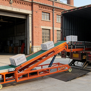 Convoyeur télescopique à rouleaux pour la manutention des matériaux, équipement de quai d'entrepôt, système de chargement de camions, bande transporteuse - Product Image 6