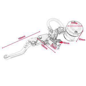 מתכווננת שש מהירות ידית משאבת שינוי הידראולי אביזר מתאים לאופנוע אופנועים מושלם משפר את ביצועי הבלם - Product Image 3