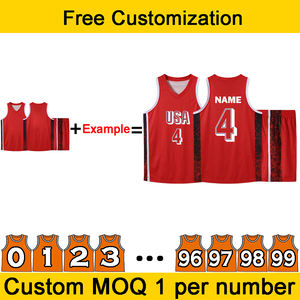Camiseta de Baloncesto Personalizada con Logotipo, Patrón y Números, para Adultos, Hombres, Alta Elasticidad, Transpirable, Secado Rápido, Poliéster, para Equipo - Product Image 3