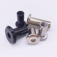 Écrou de meuble à tête plate ronde en acier inoxydable 304 sur mesure pour usine, M4 M6 M8, pour jeu d'écrous à douille cylindrique pour meubles