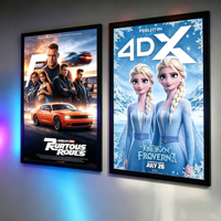 Grand cadre d'affiche LED magnétique rétroéclairé 27x40 pour affiches de cinéma et home cinéma