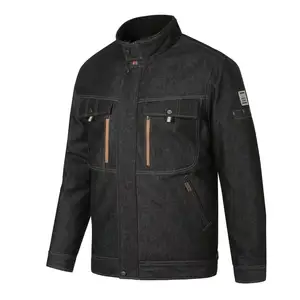 Offre Spéciale surdimensionné hommes coton Jaket vêtements d'extérieur personnalisé coton plaine veste et simple boutonnage poitrine poche manteau