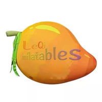 Ballons publicitaires gonflables personnalisés en forme de mangue, modèle de mangue géante gonflable pour la décoration des centres commerciaux