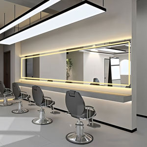 Espejo Minimalista para Salón con Luz, Colgante Horizontal, de Una Sola Cara, para Mobiliario de Peluquería, Uso Comercial - Product Image 4