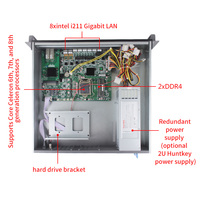 Serveur de montage en rack de pare-feu 2U Pfsense Ubuntu Linux Microtik VPN 8 Lan 2 SFP + 10G i3 i5 i7 i99th Gen processeur OEM ODM Business