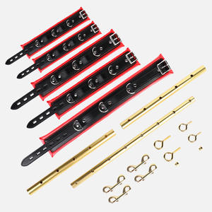 Scarletsin C-51 SM Menottes de jambe et menottes à main rétractables en acier, avec barre droite en tube d'acier et fonction d'écartement forcé des jambes, fabriquées au Sichuan - Product Image 1