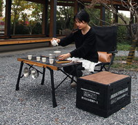 Table de camping pliable Mingchan Lift Module, équipement de plein air, table de cuisine mobile, table de barbecue, table à thé pour le camping, les voyages et les pique-niques
