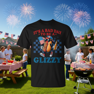 C'est une mauvaise journée pour être un t-shirt Glizzy du 4 juillet avec un motif hot-dog. - Product Image 3