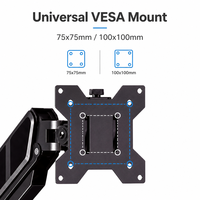 Nouveau support de bureau pour moniteur unique, design moderne, économique, avec bras à ressort mécanique stable, entièrement articulé, pivotant, compatible VESA, noir