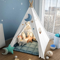 Vente en gros de nouveau style CE, tipi indien pliable et portable, tente château pour enfants à bas prix, tentes pour enfants pour jouer
