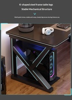 Bureau d'ordinateur convertible en bois pour la maison/le bureau, bureau d'étude et de jeu pour étudiants, bureau d'e-sport avec étagère et tiroir