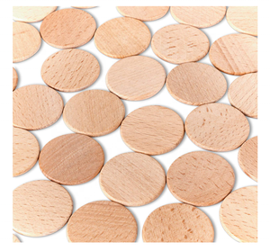 Disque rond naturel inachevé hêtre disques en bois blanc puces tranche de carte ronde bricolage artisanat pièces en bois 38mm - Product Image 6