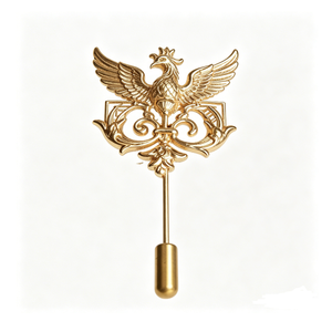 Pin Metálico de Latón Chapado en Oro con Diseño de Fénix, Forma Irregular, Artículo Coleccionable con Temática Animal, Artesanía Fundida - Product Image 4