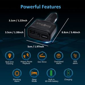 4G Sinotrack <span class=keywords><strong>GPS</strong></span> Tracker 4G ST-909L Với Ô Tô Thuốc Lá Nhẹ Hơn Kép <span class=keywords><strong>USB</strong></span> Thiết Bị Theo Dõi - Product Image 4