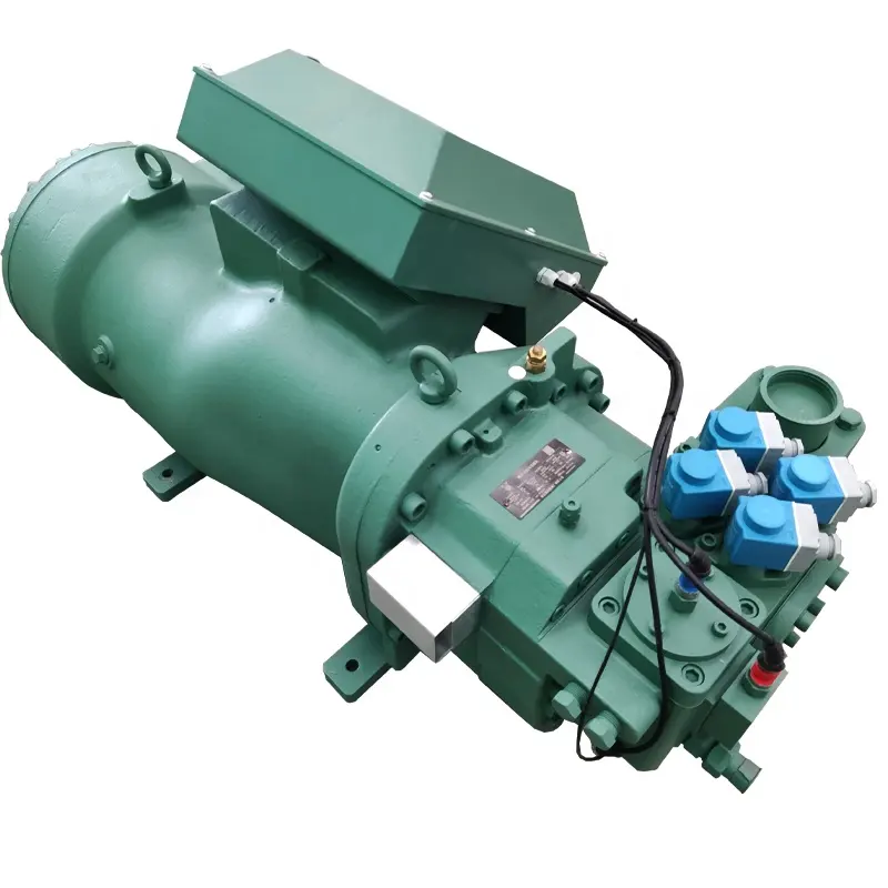 150KW AC Type Semi-hermetic Screw Refrigeration Compressor For Refrigerator Condenser And Cold Room