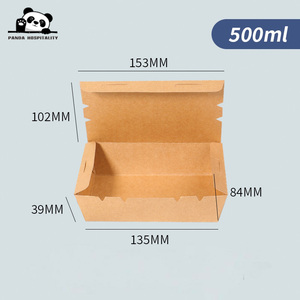 กล่องอาหารแบบพับได้สำหรับอาหารจานด่วน ทำจากกระ<span class=keywords><strong>ด</strong></span>าษคราฟท์เคลือบผิว เป็นมิตรกับสิ่งแวดล้อม พิมพ์ลายได้ตามต้อง<span class=keywords><strong>การ</strong></span> - Product Image 3