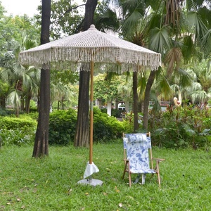 Nouvel Parasol de Plage en Macramé en Coton Terylene Style Bohème Européen pour Terrasse Extérieure - Product Image 3