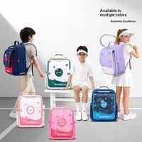 Sac à dos scolaire unisexe grande capacité, imperméable, avec coussin d'air et sangle ergonomique, motif géométrique tendance, fourni directement par l'usine