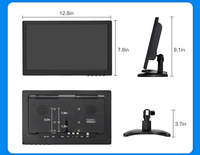 Monitor de computadora Monitor LCD de 13,3 pulgadas con entrada Hdmi Vga Av Bnc Monitor de pantalla ancha para Cctv o Pc