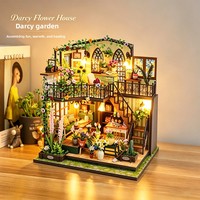 Maisonnette en bois à monter soi-même, modèle architectural artisanal, ornement de maison miniature, jouet de paysage miniature