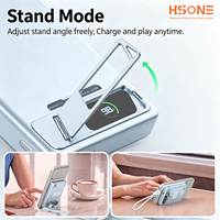 DB31 15W Chargeur sans fil magnétique 22.5W PD avec câble détachable, support et fonction de charge de montre 5000/10000mAh