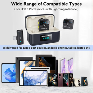 Microphone Lavalier sans fil 2 en 1 pour iPhone/Android | 3 modes, portée de 100m, micro à pince antibruit DSP avec étui de charge - Product Image 6