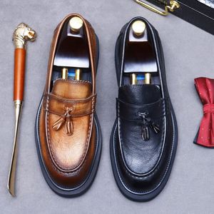 Zapatos Formales Italianos de Punta Cuadrada para Hombre, Marca de Lujo, Hechos a Mano, de Alta Calidad, con Cordones, para Negocios, Fiestas y Eventos Sociales - Product Image 1
