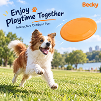 Jouet Frisbee en Caoutchouc pour Animaux de Compagnie, Résistant aux Morsures, Coloré, pour Entraînement Interactif, Offre Spéciale