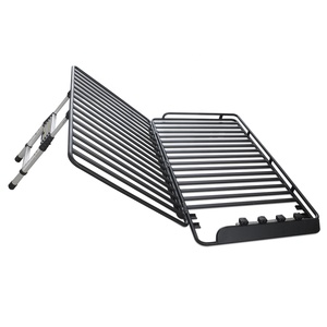 JINHUIJU Porte-bagages de toit de voiture, argent + noir, universel, portable, multifonction, pliable, aluminium + plastique, 100 kg, accès facile - Product Image 1