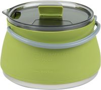 Bouilloire de voyage pliable 1L avec couvercle Bouilloire portable Chauffe-eau en silicone Pot pour camping Cuisinière à gaz