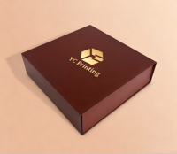 Emballage de perruques de luxe en gros, boîte noire avec fermeture magnétique, logo personnalisé, emballage cadeau