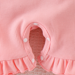 Set Tutina in Maglia per Neonata con Ricamo Personalizzato, Body con Volant, Fascia per Capelli e Calzini, Abbigliamento Carino per Fotografia Neonatale - Product Image 6