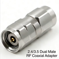 Connecteur RF de précision à ondes millimétriques haute fréquence 2,4/3,5-JJG, mâle 2,4 mm vers mâle 3,5 mm, en acier inoxydable, 50 ohms, DC-26,5 GHz