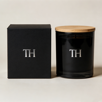 Pot à bougie vide en verre ambré personnalisé de haute qualité, unique, 6oz 8oz 10oz 12oz, avec couvercles et boîtes