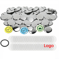 120 pièces de fournitures pour boutons imprimés, 2,25 pouces, personnalisables, 58 mm, fournitures pour boutons pour machine à badges, vente en gros, boutons avec logo personnalisé