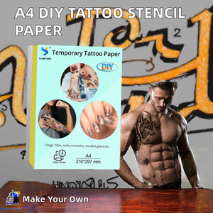 High Quality Goosam A4 Laser <b>Tattoo</b> Stencil Film Water <b>Transfer</b> for Clothing DIY Temporary <b>Tattoos</b> Sweatproof Decal Wholesale - Product Image 2