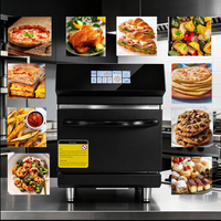 Four à micro-ondes commercial combiné à convection, four à haute vitesse, cuisson rapide pour les magasins de vente à emporter et les épiceries