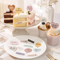 Cartes décoratives pour gâteaux, décorations de gâteaux de formes variées, étiquettes en aluminium pour vœux, pour la décoration de gâteaux, cupcakes et desserts