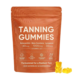 Hot Selling Adult Tanning Gummies Astaxanthin Beta Carotene & Lycopene <b>Blend</b> Vitamins C& E 60 Per <b>Bottle</b> Radiant Healthy Skin - Product Image 1