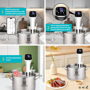 Machine à sous-vide en acier inoxydable RSV11/12W, Wi-Fi, électrique, pour la maison, <span class=keywords><strong>mijoteuse</strong></span> à steak, 1100W, 4-32L, classe énergétique efficace - Product Image 3
