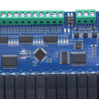 Módulo de Control de E/S de Relés con 12 Entradas Digitales, 16 Salidas de Relé, RS485+Ethernet Modbus RTU/TCP, Placa de Relés de 16 Canales, DC9-48V, Riel DIN