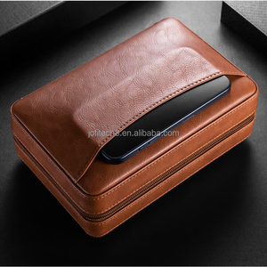 Étui à cigares en cuir à 6 doigts, rectangulaire, portable, pour le voyage, finition mate, design classique, vente en gros - Product Image 6