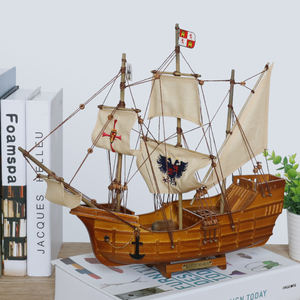 Columbus Maritime <span class=keywords><strong>Voyage</strong></span> Modèle Navires Santa Maria Pinta Nina Modèle de voilier en bois Modèle historique de grand voilier - Product Image 4