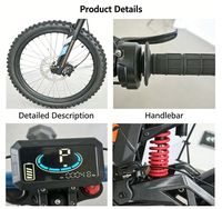 Moto électrique 72V 40Ah Batterie au lithium 120 km d'autonomie 10000W Tout-terrain Adulte CE COC