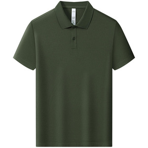 Polo Shirt Short Sleeve Solid Color Moisture Wicking Breathable Polyester Summer Workwear Custom Logo Print - Product Image 3