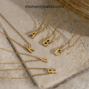 personalized square letter Fine pendant 18k gold plated stainless steel dainty minimalist jewelry gift for women daily wear - Product Image 2