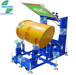 Lớn Vòng Xi Lanh Hình Nón Nhựa Thép Sắt Thép Không Gỉ Xô Trống Của Nhãn Hiệu Cong Lụa Màn Hình Máy In - Product Image 1