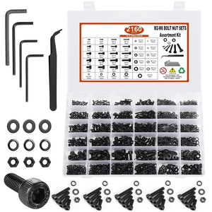 Hex Screw And Nut Set 2160pcs M2 M6 12.9 Grade Carbon Steel Assortment Kit For DIY Repair - Product Image 1